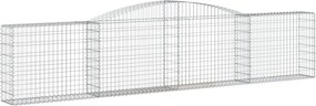 vidaXL Coș gabion arcuit 400x30x80/100 cm fier galvanizat