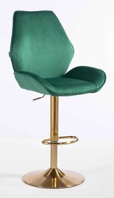 HR350W Scaun Verde din Catifea Bază Aurie