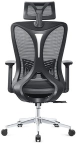 Scaun ergonomic, cotiere 3D, spatar Mesh, Negru