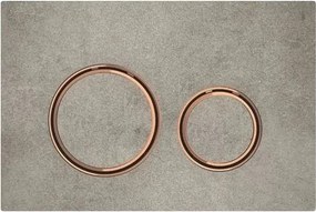 Clapeta de actionare Geberit Sigma21 aspect beton/inel rose gold