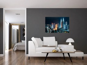 Tablou - Noaptea în Kuala Lumpur (90x60 cm)