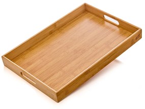 Tavă de servit în pat, ușoară, 42,5 × 4,5 × 29 cm, durabilă, din bambus