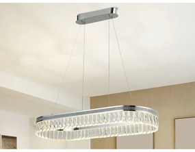 Candelabru cu cristale LED reglabil, suspendat pe cablu THALIA LED/50W/230V 3000-6000K + telecomandă