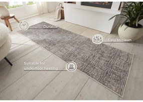 Covor tip traversă gri 80x200 cm Terrain – Hanse Home