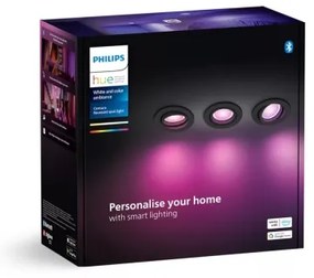 Philips Hue CENTURA 3xLED RGBW GU10 4,2W 230V set cu dimmer