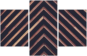 Tablou - Motiv de lemn pe fond negru (90x60 cm)