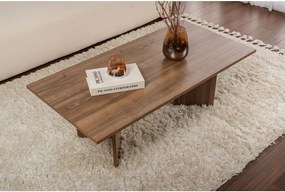 Măsuță de cafea maro închis cu aspect de lemn de nuc 60x119 cm Sabin – Kalune Design