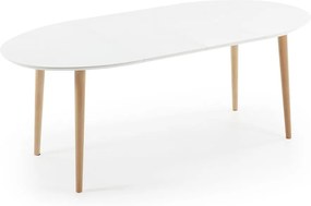 Masă dining extensibilă Kave Home Oakland, 120 x 90 cm , alb