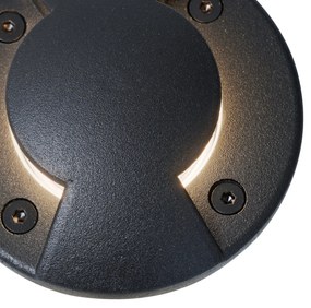 Spot modern de sol negru GU10 50mm Efect de 2 lumini IP65 - Cellar