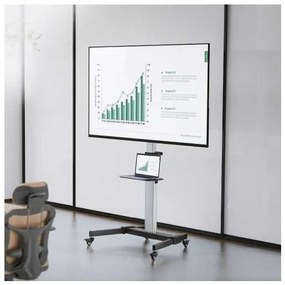 Suport mobil pentru TV Brateck FS44-46TW, aluminiu / negru