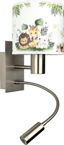 Brilagi - Lampă LED flexibilă BOBO 1xE27/25W/230V + LED/3W crom mat/alb/verde/junglă