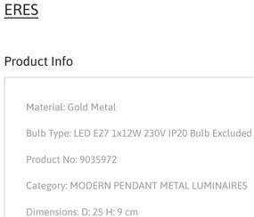 Aplica de perete/tavan metal design decorativ ERES