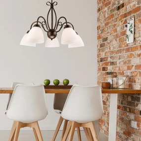 Lustră pe lanț ADELLE 5xE27/60W/230V