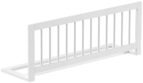 Barieră de Siguranță Forrest Beech cu Bare Rotunde pentru Pat Copii, din Lemn Masiv de Fag, Alb – Vipack