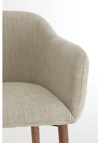 Set de scaune de sufragerie bej cu cotiere 2 buc. tapițat Blaine – Light &amp; Living