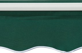 Copertină Retractabilă Manuală Outsunny pentru Verandă, 3x2 m, Verde | Aosom Romania