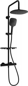 Mexen KT17 set de duș extern cu pară de duș și baterie termostatică, negru - 771501793-70