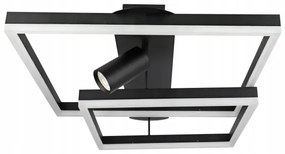 Plafonieră LED 38W/230V + 1x GU10/30W, neagră