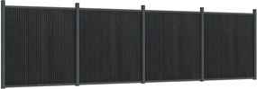 vidaXL Panouri pentru gard, gri, 699x186 cm, WPC