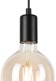 Lustră pe cablu ASTRID 1xE27/60W/230V negru mat