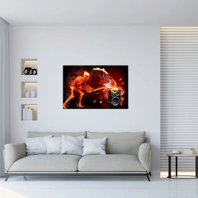 Tablou - Muzica în flăcări (90x60 cm)