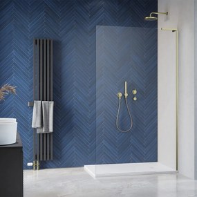 Paravan de dus tip Walk-in Radaway Modo SL II auriu periat-transparent 110 cm sticla securizata 8 mm dreapta