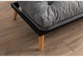 Canapea extensibilă Sakotta (gri deschis + Lemn). 1107027