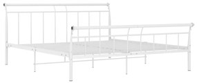 325046 vidaXL Cadru de pat, alb, 180x200 cm, metal