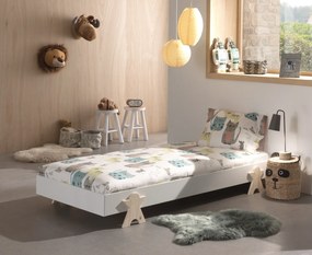Set MODULO format din 2 Pat copii MODULO (90 x 200 cm) cu picioare Pat copii în formă de zâmbet.