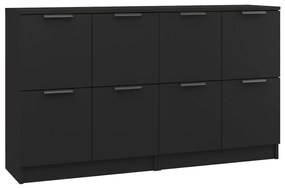 Servante, 2 buc., negru, 60x30x70 cm, lemn compozit 2, Negru
