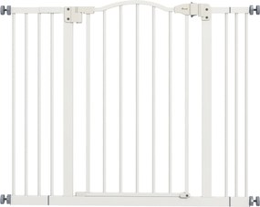 PawHut Poartă Extensibilă pentru Câini fără Șuruburi, Poartă de Siguranță Reglabilă, 94-100x78 cm, Alb | Aosom Romania