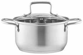 Oala inox cu capac 18cm, 2L, Hugo