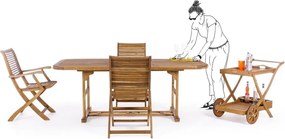 Scaun de grădină în culoare naturală din lemn masiv Noemi – Bizzotto