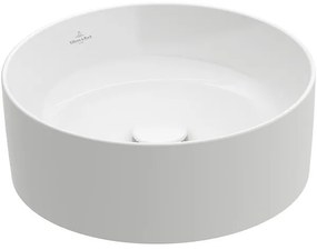 Lavoar pe blat, Villeroy & Boch, Collaro, diametrul de 40 cm, alb