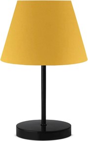 Veioza AYD-3157, galben/negru, material textil/metal, 22x36 cm