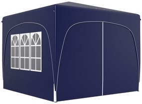 Outsunny Pavilion 3 x 3 m, cort pliabil pentru grădină cu pereți laterali și geantă de transport, UPF50+, reglabil în înălțime, nisip | Aosom Romania