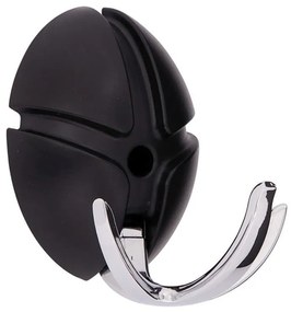Cârlig negru/argintiu lucios de montat pe perete din plastic Tick – Spinder Design