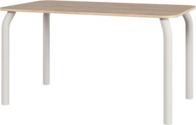 Masă de dining cu blat cu aspect de lemn de stejar 80x140 cm Meko – noo.ma