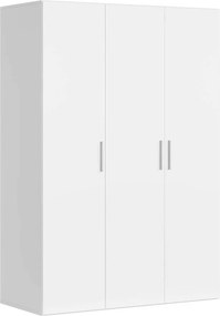 Dulap FLEX, alb, PAL, cu 3 usi, 150x66x218 cm