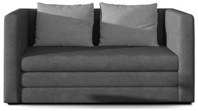 Canapea gri extensibilă cu tapițerie din chenille 132 cm Neva – ELTAP