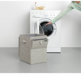 Cutie de rufe stivuibila Brabantia 1000827, 35 L, Deschidere frontala, Capac larg, Pliabil, Gri