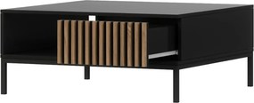 OFERTA Masuta de cafea MEORATI 80x80 cm, negru/artisan stejar calitatea a II-a