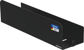 Raft pentru baie negru autoadeziv cu Turbo-Loc din oțel inoxidabil Lizan – Wenko