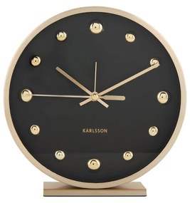Karlsson 5970BK ceas de masă/alarmă de design negru, diametru 16 cm