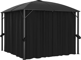 vidaXL Pavilion cu perdele, antracit, 300 x 300 x 265 cm