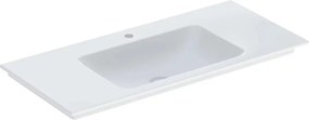 Lavoar pe mobilier Geberit One Slim 105 cm alb lucios KeraTect cu orificiu baterie