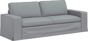 vidaXL Canapea Gri deschis 222 x 80 x 82 cm țesătură