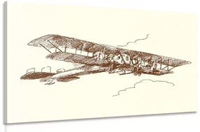 Tablou avion biplan retro