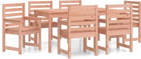 vidaXL Set cu masă de grădină, 7 piese, lemn masiv douglas