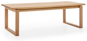 Masă de dining cu blat cu aspect de lemn de stejar 100x220 cm Rina – Marckeric